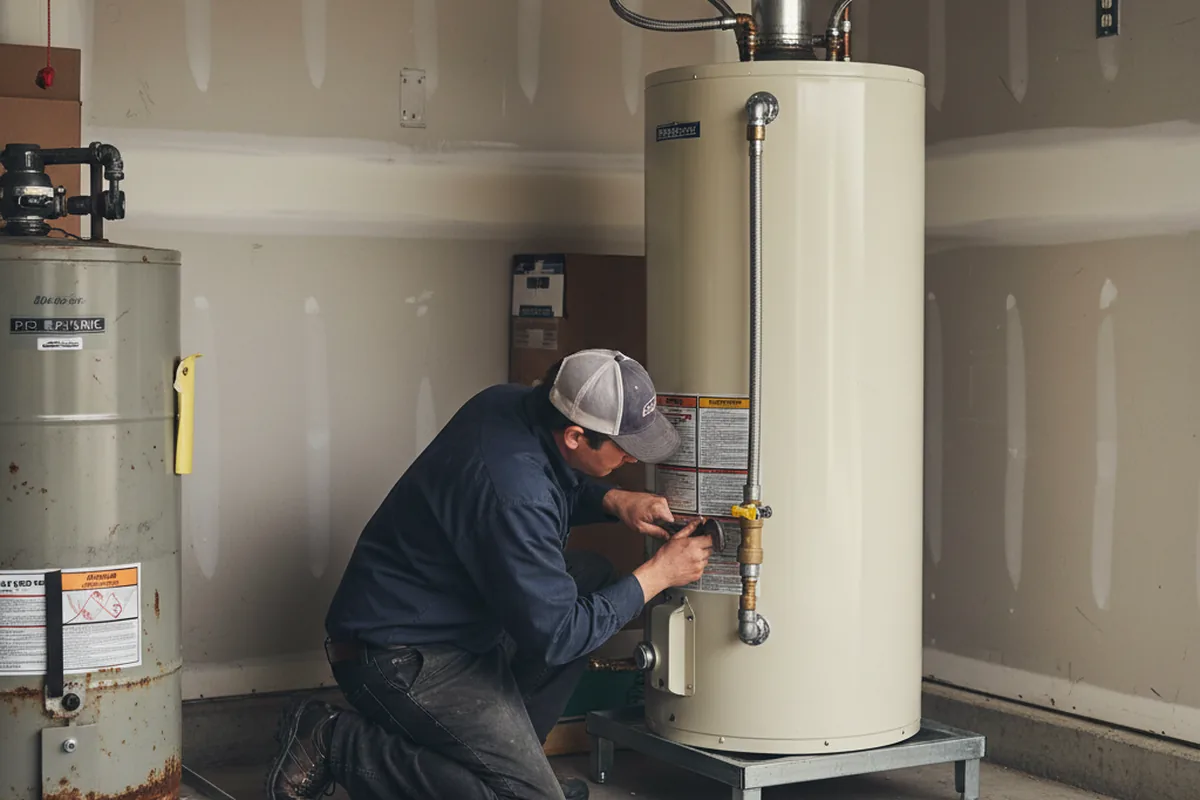 Water heater and shutoff valve replacement in Lugoff